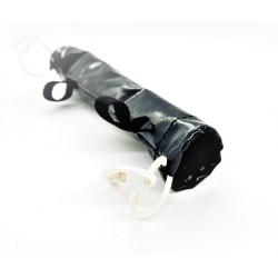  PVC Sleeve Protect ,Canvas (silver/white), thickness: 0.35mm ,270mmLength X ID 45mm ,Cotton Rope 