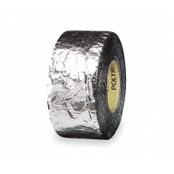 Aluminum Foil Tape, Rubber, 72mm X 31m, Silver , 10roll/ctn ,Polyken 360-17 Tape