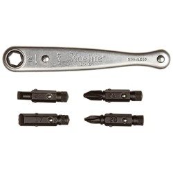 Xcelite XL75V Offset Reversible Ratchet Screwdriver Set, 5-Piece