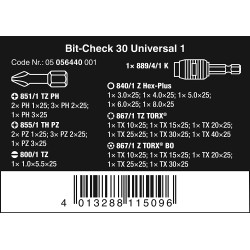 P087 ,BC Universal Rapidaptor Bit-Check, 30-Piece Set