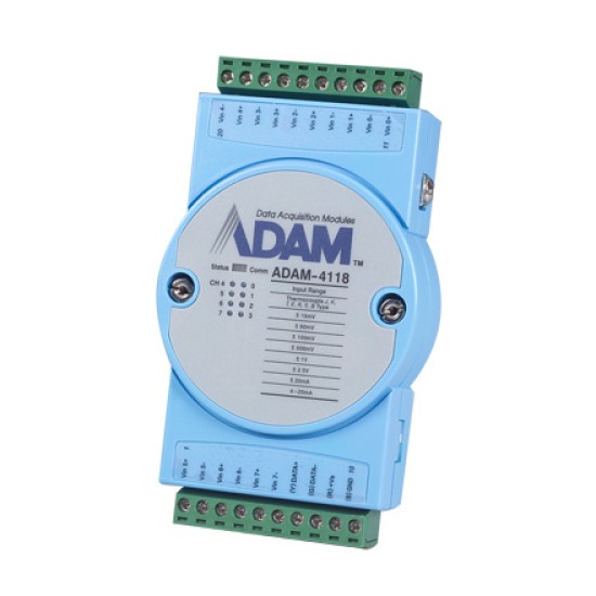 ADAM-4118 - ROBUST 8-CH THERMOCOUPLE INPUT MODULE WITH MODBUS