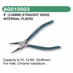 9" (230MM) STRAIGHT NOSE, INTERNAL PLIERS