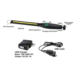 LED Torches,15W COB LED Working Light , Brightness 410LM, Base Magnet