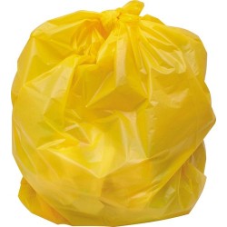 COLOURED REFUSE SACKS, DIA : 46 X 74 X 100 CM(GAUGE : 160G) - YELLOW