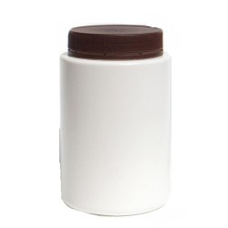 1kg round container c/w lock cap & insert (40pcs/bag) ,Height: 161mm, Diameter: 100mm, Material: HDPE
