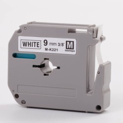 Brother tape MK221, 9mm black on white Brother tape MK221, 9mm black on white