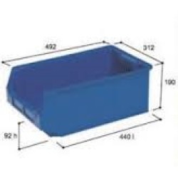 BLUE BIN, SIZE: 492MM X 312MM X 190MM , 5pcs