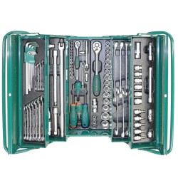 92pcs Tools Chest set with 1/4",3/8",1/2"Dr Socket