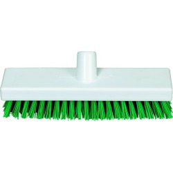 12" STIFF POLY DECK BROOM HEAD - BLUE