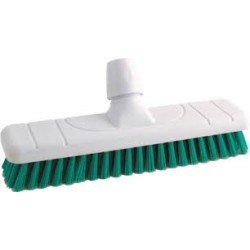 12" STIFF POLY DECK BROOM HEAD - GREEN