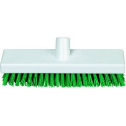 12" STIFF POLY DECK BROOM HEAD - RED