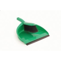 PLASTIC DUSTPAN & BRUSH SETS - GREEN