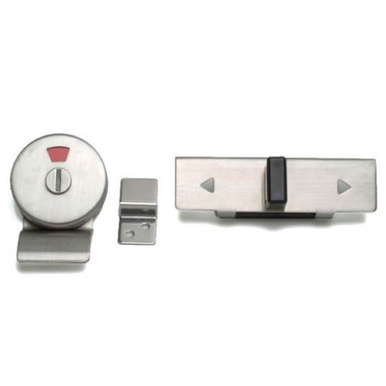 S/STEEL CUBICLE LOCK SET 136