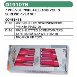 7 PCS VDE INSULATED 1000 VOLTS SCREWDRIVER SET