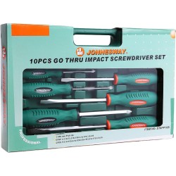 10PCS GO-THRU IMPACT SCREWDRIVERS
