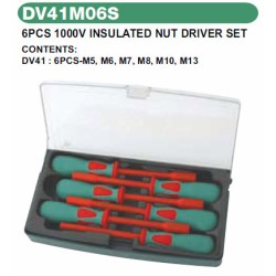 6 PCS 1000V INSULATED NUT DRIVER SET