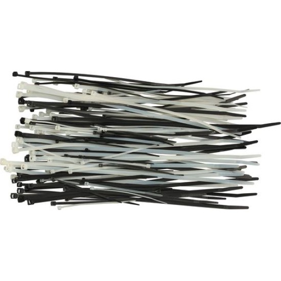 4.8x200mm BLACK CABLE TIES (PKT-100)