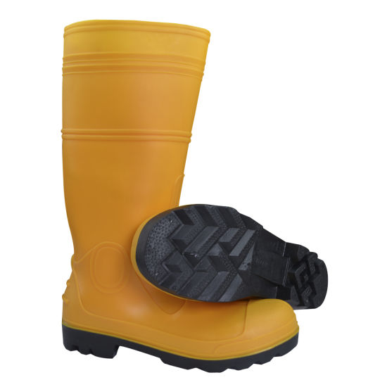 Yellow  PVC Boot with Steel Midsole + Toe cap Size 10