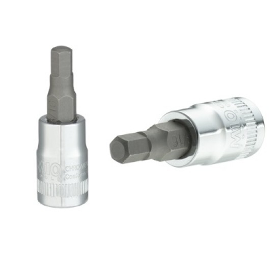 M10 Brand, 5mm ,1/4" Shank Hex Socket Bit , 32mm Length