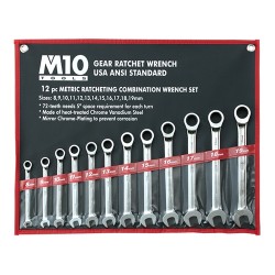 8,10,11,12,13,14,17,19mm ,Stubby Gear Ratchet Combination Wrench 