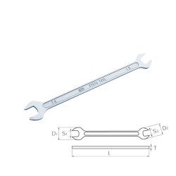 Japan Slim Type Open End Wrench Set ,10X12(4mm), 12X10(4mm), 12X14(4mm) , 14X12(4mm) , 17X19(4.5mm) , 19X17(4.5mm) 