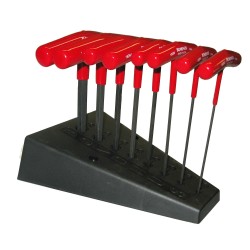  6 Inch, 2, 2.5, 3, 4, 5, 6, 8, 10mm ,T-Handle, HEX, Bondhus set, Metric, 8-pcs,Stand