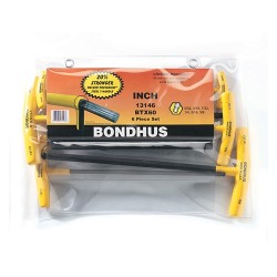BONDHUS 13138T-HDL HEX &B/POINT SET 3/32-, 7/64-, 1/8-, 9/64-, 5/32-, 3/16-, 7/32-, 1/4-, 5/16-, and 3/8-inch