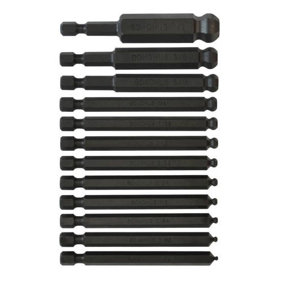 P038,  Ball Point Power Bit Set , 76mm ,12pcs/set 