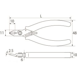 115MM ,ENI-115, 0.13-1.2mm Cutting Capacity  ,JAPAN,TOP STAINLESS STEEL ELECTRO CUTTING PLIER