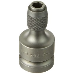 O039 ,Female Square 784 C/1 Quick-Release Chuck, Adaptor,  1/4" Hex x 1/2" Drive