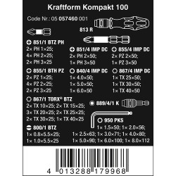 P088 ,Kaftform Kompakt 100, 52 Pc Very Compact Pouch Set Metric