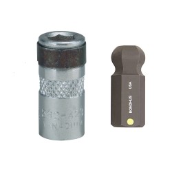 Socket, Square Drive, Hex 7/64 in x 1/4" Drive 