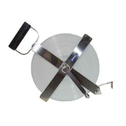 JAPAN Stilon Nylon Coated Steel Tape ,075-01-NR100 100meter X10mm width X 0.5mm Thickness, 1mm graduation 