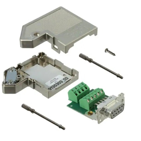 Female DB 9 Way Cable Mount D-sub Connector Socket, Metal Body