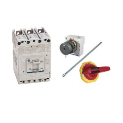 Circuit Breaker, Molded Case, Frame H, 30A, 3P, 600VAC C/W External Red/Yellow, Handle