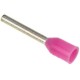 INSULATED CRIMP FERRULES, ID0.8mm X OD1.1mm X L8mm,0.34mm² Wire Size, Pink