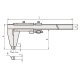 Jaw Length 100mm, Caliper Range= 450mm ,Vernier Caliper Nib Style Jaw 0-450mm, Metric 