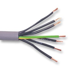 12amp,OD7.3MM,500V, Grey 7 Core Cable, 0.75 mm², 164 ft, 50 m ,PPYY7C0.75 50M