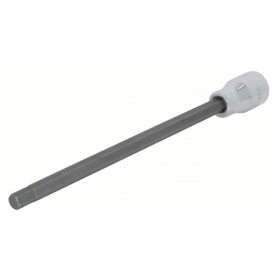 P128 ,Socket Bit: 3/8 in Drive Size, Hex Tip, 5 mm Tip Size, 7 in Overall Lg ,5pcs/pkt