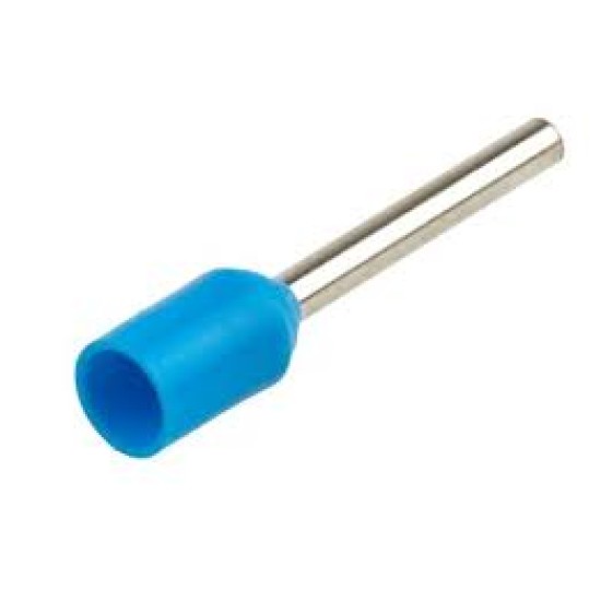 ID1.2MM ,OD1.5MM Pin X 12MM, INSULATED CRIMP FERRULES - 100PCS/P , BLUE