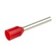 INSULATED CRIMP FERRULES,100pcs/pkt ,Red,ID1.4mm,1.7mmOD Pin X12mm Length , Total Length 18mm