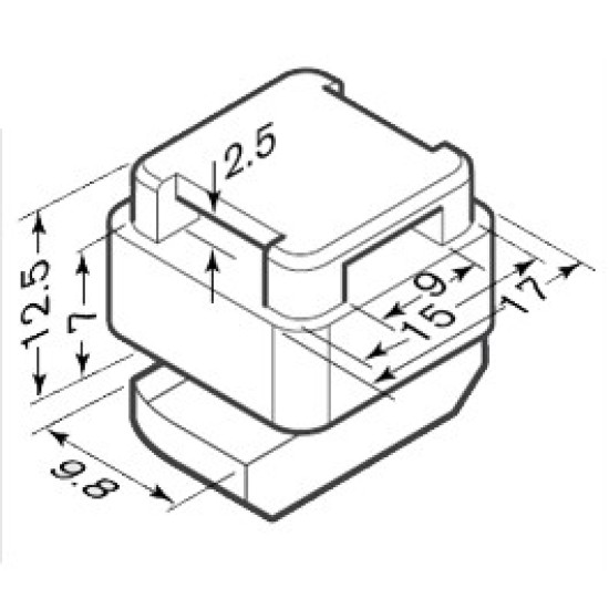 15MM PROFILE CABLE TIE BASE , 100PCS/PKT