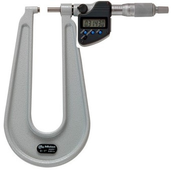 Harsh Environment Electronic Long-Reach Outside Micrometers ,0 to 1"/0 to 25mm Range (In./mm) ,Dept 6"