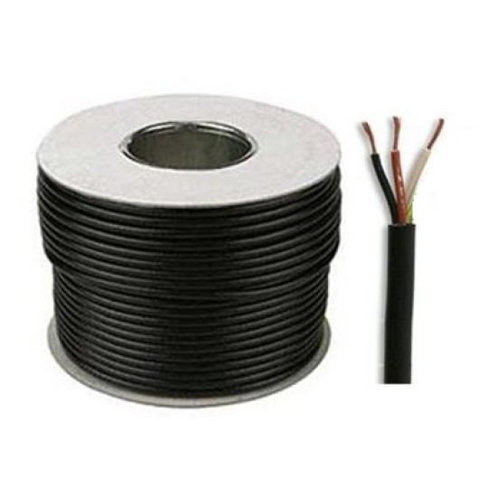 24AWG, 3-Core Data Cable, 24VDC, 100mtrs (Black)  