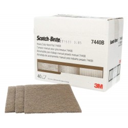 3M 7440 Scotch-Brite, Tan, General Purpose Hand Pad,40pcs/box