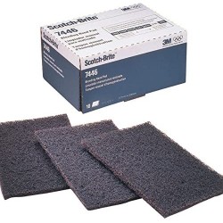 3M 7446 Scotch-Brite Gray ,6" X 9" Hand Pad ,10pcs/box