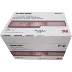 3M 7447 Scotch-Brite Maroon General Purpose Hand Pad,20 Pack ,X-Fine