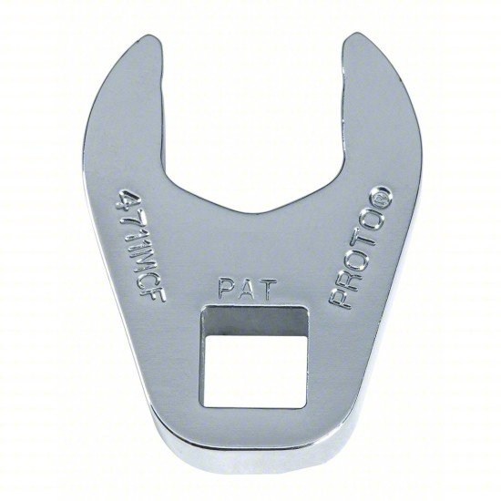M006, Crowfoot Socket Wrench: Alloy Steel, Chrome, 1/4 in Drive Size, 10 mm Head Size ,5pcs/box