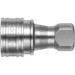 JAPAN, STAINLESS STEEL FEMALE COUPLE FOR HOT WATER FEMALE THREAD 1/2"