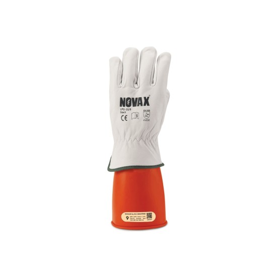 NOVAX LEATHER PROTECTOR GLOVES, 10" LENGTH, CLASS : 00 & 0, SIZE:9 B7602
